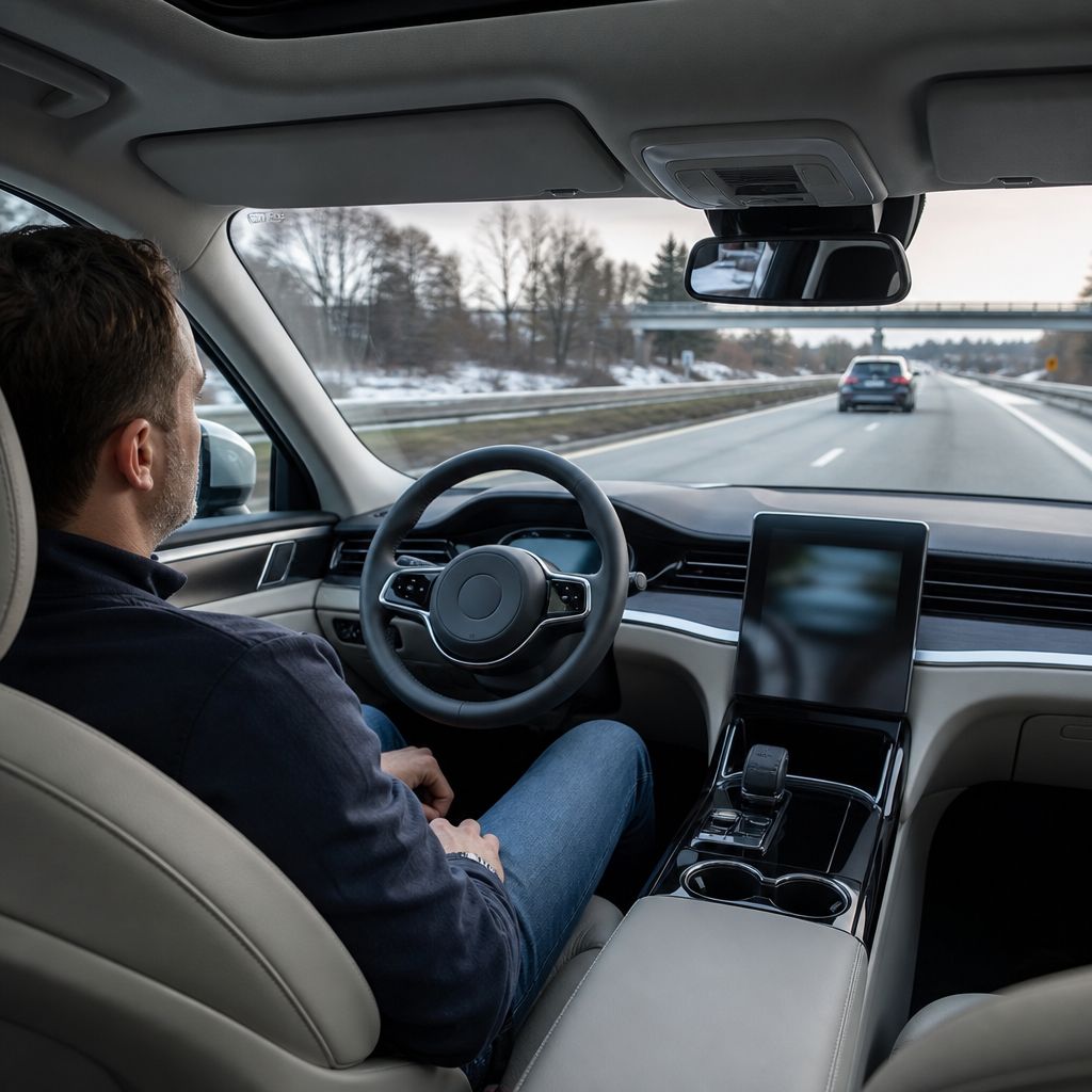 Autonomes Fahren Ein Bild zum Thema Autonomes Fahren im Transport, Logistik, Mobilität Kontext